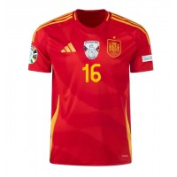 Camisa de Futebol Espanha Rodri Hernandez #16 Equipamento Principal Europeu 2024 Manga Curta